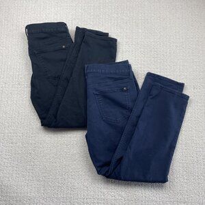 Bundle Lot x2 Banana Republic Pants Men 32x30 Blue Chino Straight Preppy Read